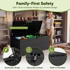 image:imageDevoko 185 Gallon Deck Box Resin Outdoor Storage Box WaterproofBlack