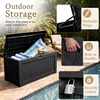 image:imageDevoko 185 Gallon Deck Box Resin Outdoor Storage Box WaterproofBlack