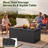 image:imageDevoko 185 Gallon Deck Box Resin Outdoor Storage Box WaterproofBlack