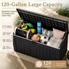 image:imageDevoko 185 Gallon Deck Box Resin Outdoor Storage Box WaterproofBlack