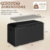 image:imageDevoko 185 Gallon Deck Box Resin Outdoor Storage Box WaterproofBlack