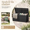 image:imageDevoko 185 Gallon Deck Box Resin Outdoor Storage Box WaterproofBlack