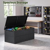 image:imageDevoko 185 Gallon Deck Box Resin Outdoor Storage Box WaterproofBlack