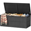 image:imageDevoko 185 Gallon Deck Box Resin Outdoor Storage Box WaterproofBlack
