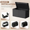 image:imageDevoko 185 Gallon Deck Box Resin Outdoor Storage Box WaterproofBlack