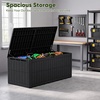 image:imageDevoko 185 Gallon Deck Box Resin Outdoor Storage Box WaterproofBlack