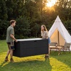 image:imageDevoko 185 Gallon Deck Box Resin Outdoor Storage Box WaterproofBlack