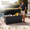 image:imageDevoko 185 Gallon Deck Box Resin Outdoor Storage Box WaterproofBlack