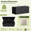 image:imageDevoko 185 Gallon Deck Box Resin Outdoor Storage Box WaterproofBlack