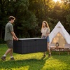 image:imageDevoko 185 Gallon Deck Box Resin Outdoor Storage Box WaterproofBlack