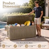 image:imageDevoko 185 Gallon Deck Box Resin Outdoor Storage Box WaterproofBrown