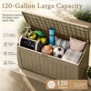 image:imageDevoko 185 Gallon Deck Box Resin Outdoor Storage Box WaterproofBrown