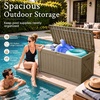 image:imageDevoko 185 Gallon Deck Box Resin Outdoor Storage Box WaterproofBrown