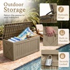 image:imageDevoko 185 Gallon Deck Box Resin Outdoor Storage Box WaterproofBrown