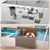 image:imageDevoko 185 Gallon Deck Box Resin Outdoor Storage Box WaterproofBrown