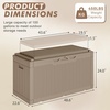 image:imageDevoko 185 Gallon Deck Box Resin Outdoor Storage Box WaterproofBrown