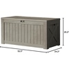 image:imageDevoko 185 Gallon Deck Box Resin Outdoor Storage Box WaterproofBrown