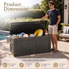 image:imageDevoko 185 Gallon Deck Box Resin Outdoor Storage Box WaterproofDeep Brown