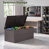 image:imageDevoko 185 Gallon Deck Box Resin Outdoor Storage Box WaterproofDeep Brown