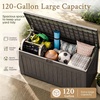 image:imageDevoko 185 Gallon Deck Box Resin Outdoor Storage Box WaterproofDeep Brown