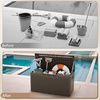 image:imageDevoko 185 Gallon Deck Box Resin Outdoor Storage Box WaterproofDeep Brown