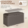 image:imageDevoko 185 Gallon Deck Box Resin Outdoor Storage Box WaterproofDeep Brown