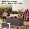 image:imageDevoko 185 Gallon Deck Box Resin Outdoor Storage Box WaterproofDeep Brown