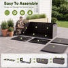 image:imageDevoko 185 Gallon Deck Box Resin Outdoor Storage Box WaterproofDeep Brown