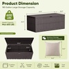 image:imageDevoko 185 Gallon Deck Box Resin Outdoor Storage Box WaterproofDeep Brown