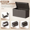 image:imageDevoko 185 Gallon Deck Box Resin Outdoor Storage Box WaterproofDeep Brown