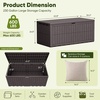 image:imageDevoko 185 Gallon Deck Box Resin Outdoor Storage Box WaterproofDeep Brown