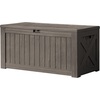 image:imageDevoko 185 Gallon Deck Box Resin Outdoor Storage Box WaterproofDeep Brown
