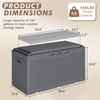 image:imageDevoko 185 Gallon Deck Box Resin Outdoor Storage Box WaterproofGrey