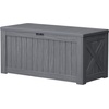 image:imageDevoko 185 Gallon Deck Box Resin Outdoor Storage Box WaterproofGrey