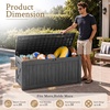 image:imageDevoko 185 Gallon Deck Box Resin Outdoor Storage Box WaterproofGrey