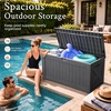 image:imageDevoko 185 Gallon Deck Box Resin Outdoor Storage Box WaterproofGrey