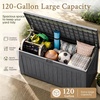 image:imageDevoko 185 Gallon Deck Box Resin Outdoor Storage Box WaterproofGrey