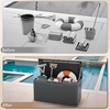 image:imageDevoko 185 Gallon Deck Box Resin Outdoor Storage Box WaterproofGrey
