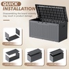image:imageDevoko 185 Gallon Deck Box Resin Outdoor Storage Box WaterproofGrey
