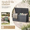 image:imageDevoko 185 Gallon Deck Box Resin Outdoor Storage Box WaterproofGrey