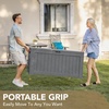 image:imageDevoko 185 Gallon Deck Box Resin Outdoor Storage Box WaterproofGrey