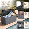 image:imageDevoko 185 Gallon Deck Box Resin Outdoor Storage Box WaterproofGrey