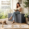 image:imageDevoko 185 Gallon Deck Box Resin Outdoor Storage Box WaterproofGrey