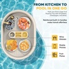 image:imageDevoko Pool Floating Tray PP Waterproof Swimming Pool Drink HoldersBeige