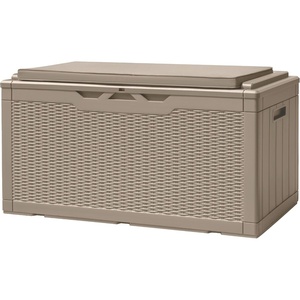 image:imageDevoko 185 Gallon Deck Box Resin Outdoor Storage Box WaterproofBrown