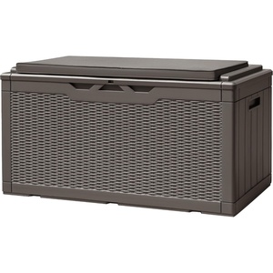 image:imageDevoko 185 Gallon Deck Box Resin Outdoor Storage Box WaterproofDeep Brown